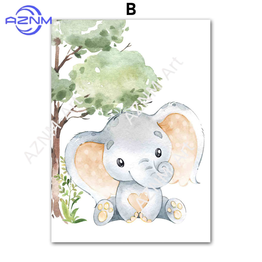 1/6pcs Watercolor Animal Nurse - đánh giá và giá Watercolor Poster Print