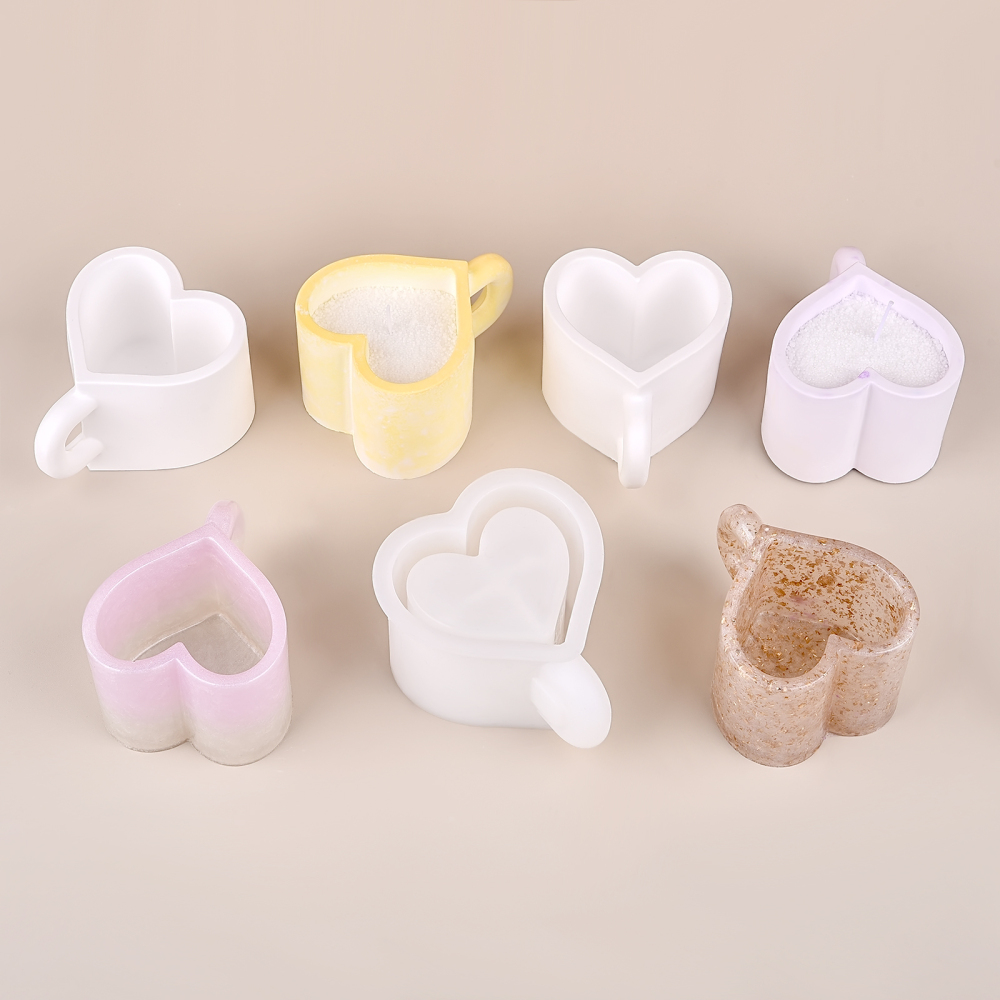 3D Tea Cup Love Silicone Mold  - đánh giá và giá Home Decor Handicraft