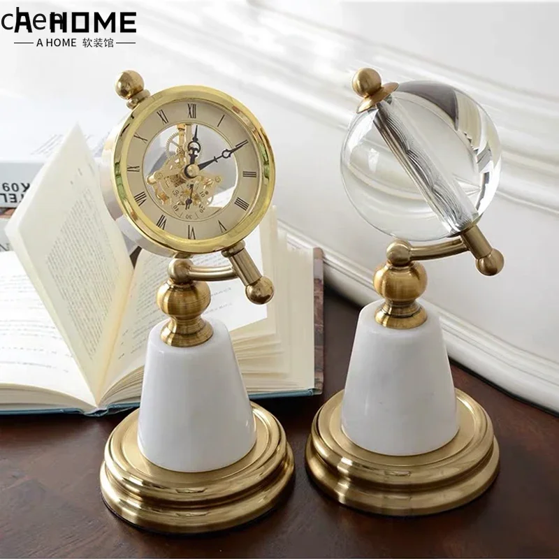 D3L19- Marble Table Clock Orna - đánh giá và giá Home Decor Resin
