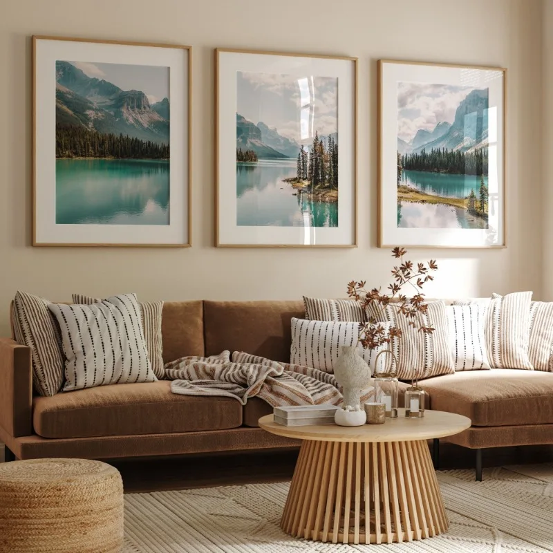 Canada Mountain Lake Poster Sc - đánh giá và giá Watercolor Poster Print