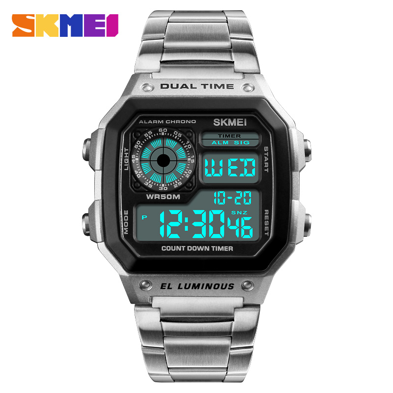 SKMEI 1335 Digital Watch for M - đánh giá và giá Vintage Alarm Clock