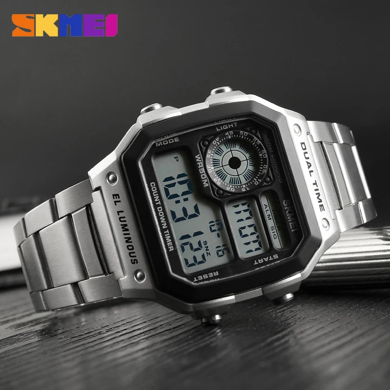 SKMEI 1335 Digital Watch for M - đánh giá và giá Vintage Alarm Clock