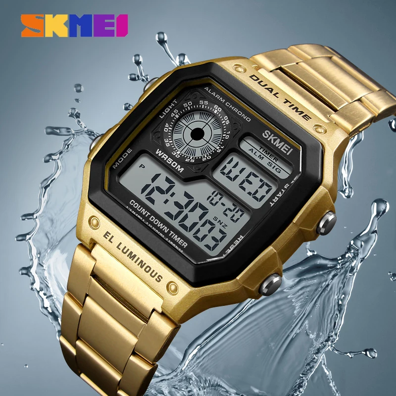 SKMEI 1335 Digital Watch for M - đánh giá và giá Vintage Alarm Clock