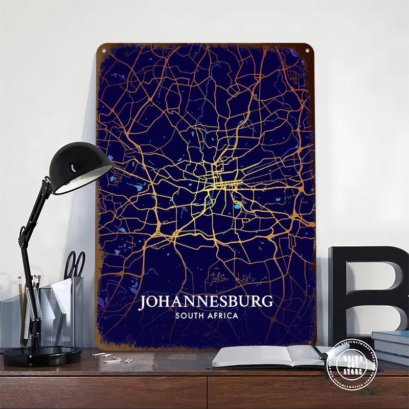 Johannesburg City Map Poster C - đánh giá và giá Home Decor Johannesburg
