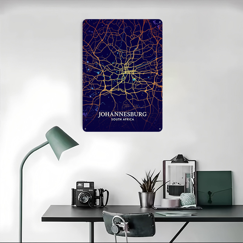 Johannesburg City Map Poster C - đánh giá và giá Home Decor Johannesburg